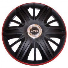 J-tec Колпаки на стальные диски Джаки J-tec МАКСИМУС черно-красные  /GTR/ R15 