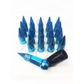 Синие бирюзовые голубые гайки пики пули Starleks высокие KK911942sd/BL (1/2UNF дюйм) 