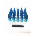 Синие бирюзовые голубые гайки пики пули Starleks высокие KK911944sd/BL(12-1.25) 
